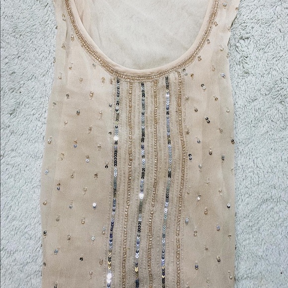 RW & CO light pink sequin sleeveless blouse - Picture 5 of 6